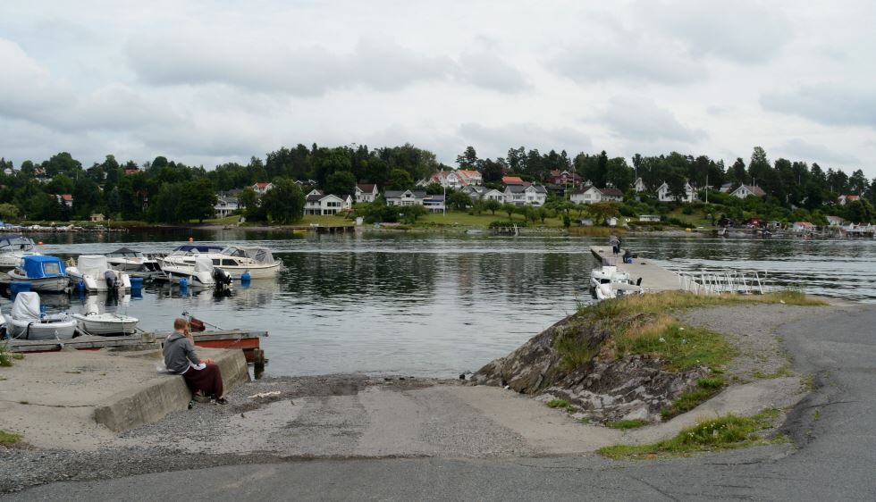 Båtrampe på Holmenskjæret i Asker